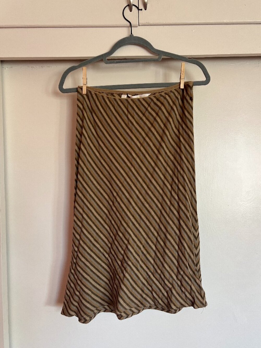 Vintage Mango Striped Midi Skirt